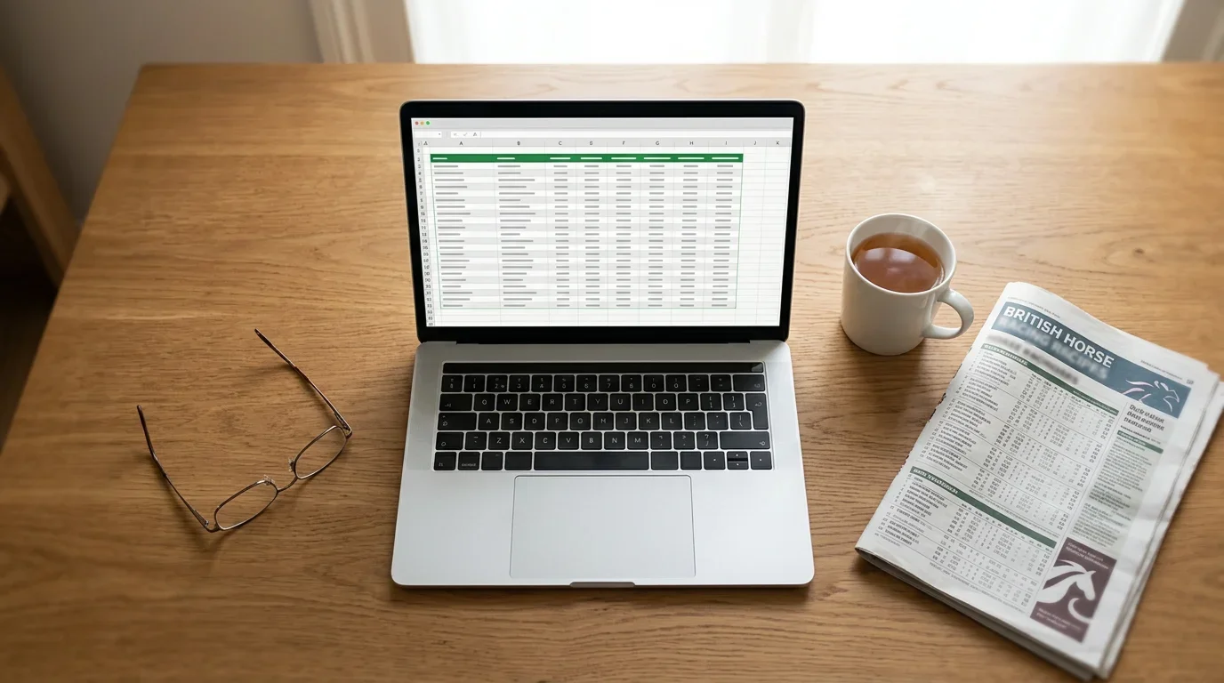 Side-by-side comparison of UK horse racing bookmaker bonus offers on a laptop screen